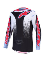 Dres FLUID DRAG, ALPINESTARS (černá/bílá/světle modrá/červená fluo) 2027