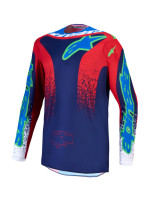 Dres FLUID DRAG, ALPINESTARS (tmavě modrá/červená/zelená/bílá) 2027