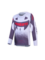 Dres SUPERTECH SWAN YOUTH, ALPINESTARS, dětské (světle šedá/tmavě šedá/červená fluo) 2027