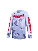 Dres FLUID LONE YOUTH, ALPINESTARS, dětské (šedá camo/bílá/červená) 2027