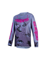 Dres FLUID LONE YOUTH, ALPINESTARS, dětské (šedá camo/fialová) 2027