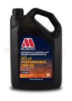 MILLERS OILS ZFS 4T Performance 10w50 - plně syntetický esterový olej pro 4T motory, mokrá spojka, JASO MA2 4 l