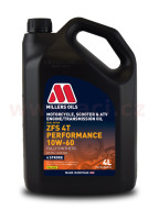 MILLERS OILS ZFS 4T Performance 10w60 - plně syntetický esterový olej pro 4T motory, mokrá spojka, JASO MA2 4 l