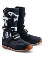 Boty TECH TRIAL, ALPINESTARS (černá/bílá/hnědá podrážka) 2027