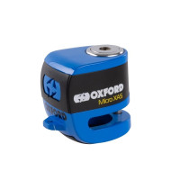 Zámek kotoučové brzdy Micro XA5 - Limitovaná edice, OXFORD (integrovaný alarm, modrý, průměr čepu 5,5 mm)
