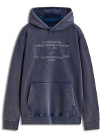Mikina INFINITE WASHED OVERSIZED HOODIE, ALPINESTARS (sepraná modrá)