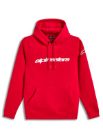 Mikina RACE WORDMARK HOODIE, ALPINESTARS (červená/bílá)