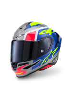 Přilba S-R7 LUMEN, ALPINESTARS (stříbrná/černá/růžová/žlutá fluo) 2026