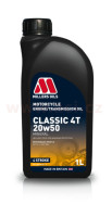 MILLERS OILS Classic 4T 20w50 -  minerální olej pro 4-taktní motory, pro aplikace s mokrou spojkou, JASO MA2 1 l