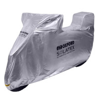 Plachta na motorku Solatex s prostorem pro kufr, OXFORD (stříbrná)