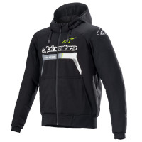 Bunda CHROME IGNITION HOODIE, ALPINESTARS (černá/žlutá fluo/šedá/bílá) 2026