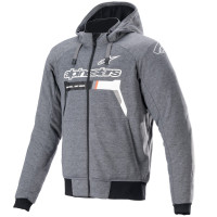 Bunda CHROME IGNITION HOODIE, ALPINESTARS (šedá/bílá/černá/červená) 2026