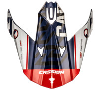 Kšilt pro přilby Cross Cup Sonic, CASSIDA (modrá/bílá/červená)