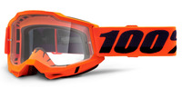 ACCURI 2, 100% OTG brýle Orange, čiré plexi