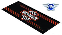 Koberec pod moto 80x250cm HARLEY DAVIDSON černo/oranžový 502
