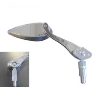 Zrcátka Highway Hawk Sharp Teardrop chrom, 2ks