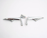 Zrcátka Highway Hawk Razorblade chrom, 2ks