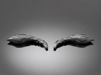 Zrcátka Highway Hawk Flame černá, 2ks