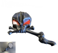 Zrcátka Highway Hawk Skullhead černá/červená, 2ks