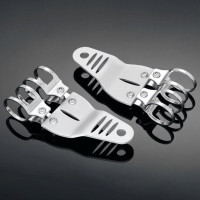 Držáky Highway Hawk TECH GLIDE pro hlavní moto světlo, boční montáž, chrom (2ks)