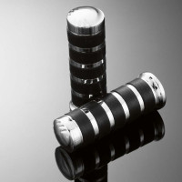 Gripy 22mm Highway Hawk COMFORT, chrom/černá (2ks)