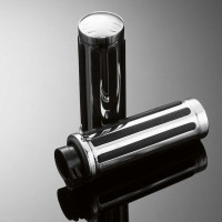 Gripy 25mm Highway Hawk LEGEND s uchycením lanek, chrom/černá (2ks)