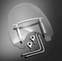 Plexi Highway Hawk USA STYLE 460x430 mm na řidítka 25mm, čiré