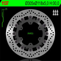 BRZDOVÝ KOTOUČ NG1137, PŘEDNÍ, BMW K100/K1100/R850/R1100 (305x118x5)