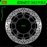 BRZDOVÝ KOTOUČ NG1278, PŘEDNÍ, SUZUKI SFV 650 GLADIUS / ABS 09-13, SV 650 / S 07-10 (290x121,5x5)