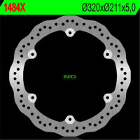 BRZDOVÝ KOTOUČ NG1484X, PŘEDNÍ, HONDA CBF 500 13-15, CBF 650 14-15, CB 500X 13-15, CB 500R 13-15 (320X211X5) (6X10MM)