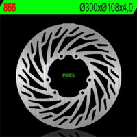 BRZDOVÝ KOTOUČ NG866, PŘEDNÍ, DERBI 50/125 MOTO (300X108X4) (6X6,5MM)
