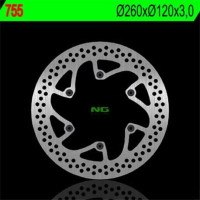 BRZDOVÝ KOTOUČ NG755, PŘEDNÍ, HUSQVARNA CR/WR/TE/TC 92-99 (260x120x3)