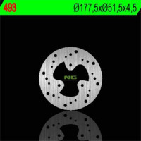 BRZDOVÝ KOTOUČ NG493, ZADNÍ, POLARIS SCRAMBLER 400/500 (177x51x4,5)