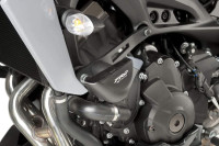 Pádové protektory rámu PUIG PRO černý s šedou gumou pro YAMAHA MT-09 (2013-2020)