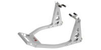 Stojan na motocykl přední hliníkový, Q-TECH (stříbrný)