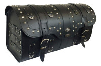 Kožený moto kufr na motorku Chopper RSA-16B se zámkem