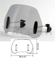 MRA plexi UNI Streetshield kouřové vč. montážní sady