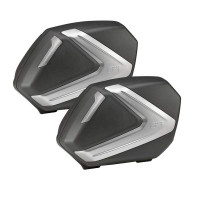 V 37NT pár bočních kufrů GIVI (levý+pravý) boční víka stříbrný šíp (Monokey pro PLX...)