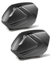 V 37NNT pár bočních kufrů GIVI (levý+pravý) boční víka černá matná ala karbon (Monokey pro PLX...),