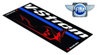 Koberec pod moto 80x250cm SUZUKI V-STROM černo/červený 1205