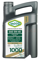Motorový olej YACCO VX 1000 LL 5W40, 5 L