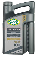 Motorový olej YACCO VX 100 20W50, 5 L