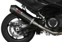 Výfuk kompletní 2x1 MIVV OVAL Steel black / Carbon cap