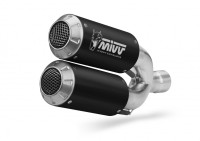 2 koncovky výfuku MIVV MK3 Černá ocel