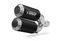 2 koncovky výfuku MIVV MK3 Černá ocel