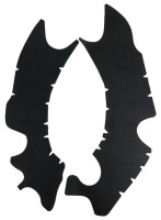 Gumové protektory rámu Kawasaki, VIBRAM (sada, černá)