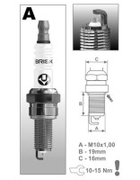 Zapalovací svíčka AR14YS řada Silver Racing, BRISK - Česká Republika