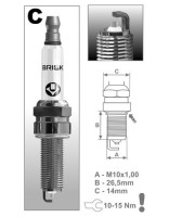 Zapalovací svíčka CR10YS řada Silver Racing, BRISK - Česká Republika
