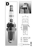 Zapalovací svíčka DOR12YS-1 řada Silver Racing, BRISK - Česká Republika