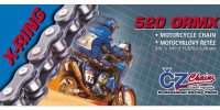 řetěz 520ORMX, ČZ - ČR (barva černá, 116 článků vč. rozpojovací spojky CLIP)